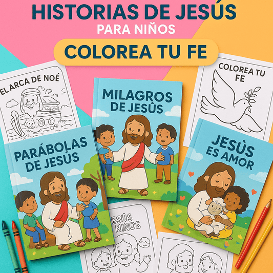Historias de Jesús para Niños – Colorea tu Fe